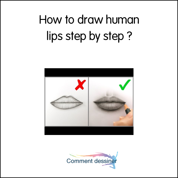 How to draw human lips step by step